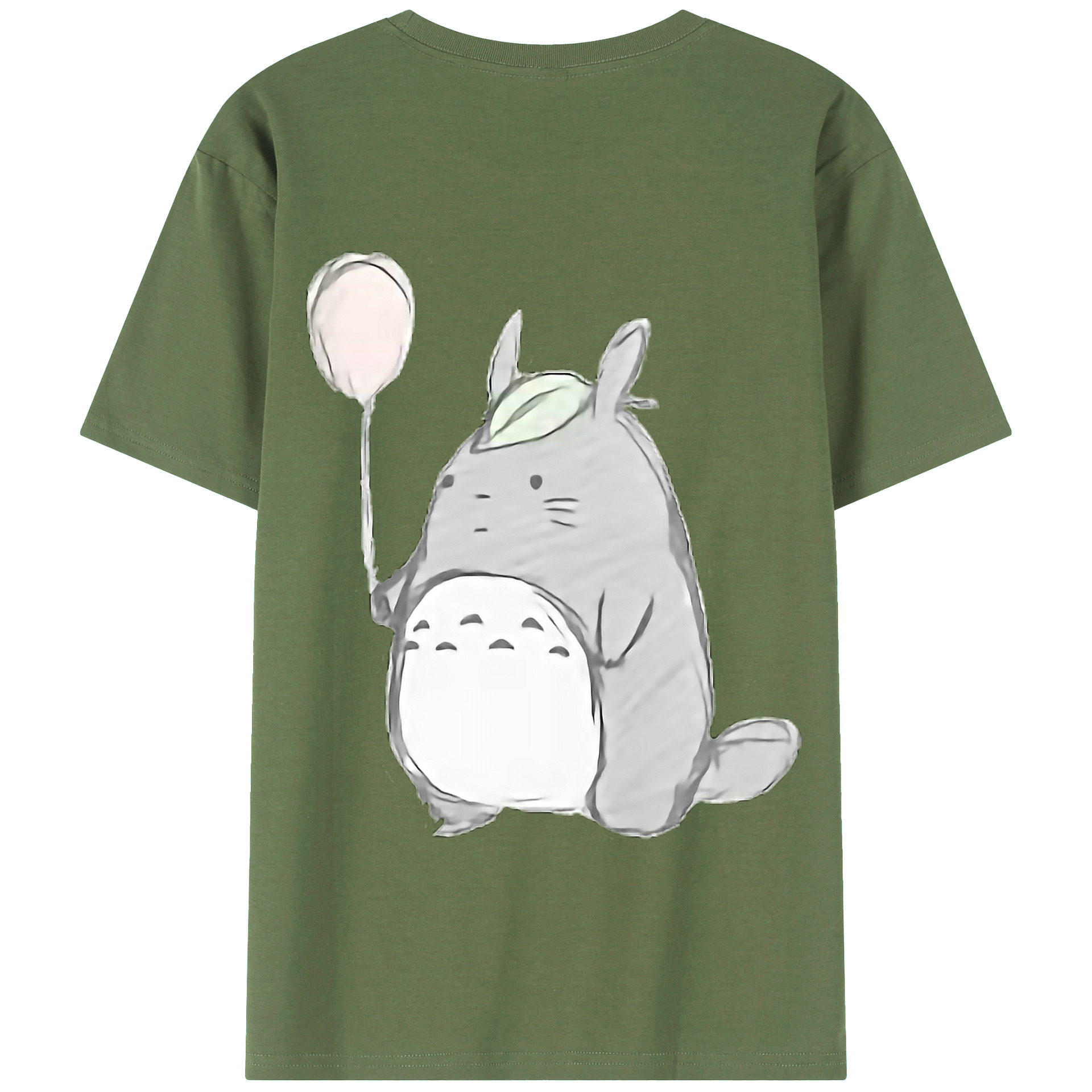 （画像用） となりのトトロ 草壁メイ 草壁サツキ My Neighbor Totoro Satsuki Kusakabe Mei Kusakabe 綿100％ メンズ半袖Tシャツ（バックプリント） 通気性